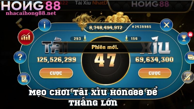 Mẹo chơi Tài xỉu Hong88 để thắng lớn